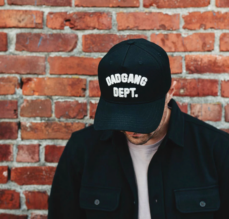 DAD GANG DEPT. BLACK TRUCKER HAT