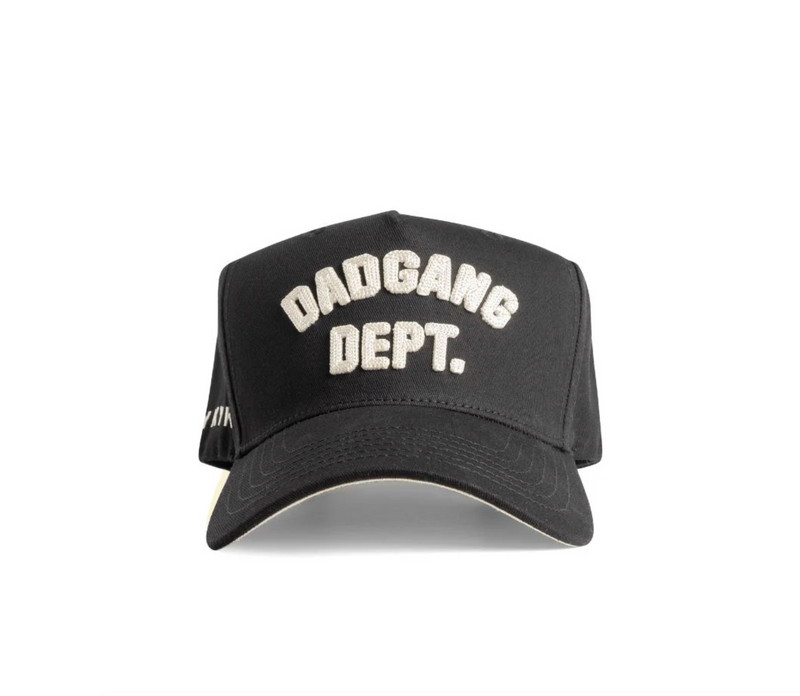 DAD GANG DEPT. BLACK TRUCKER HAT