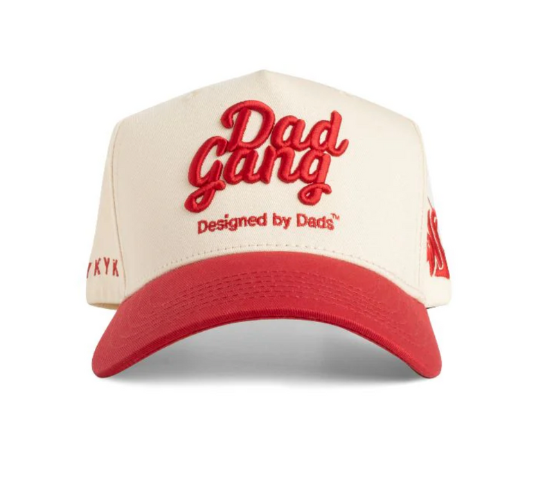 DAD GANG x WSU Creme and Crimson Red Trucker