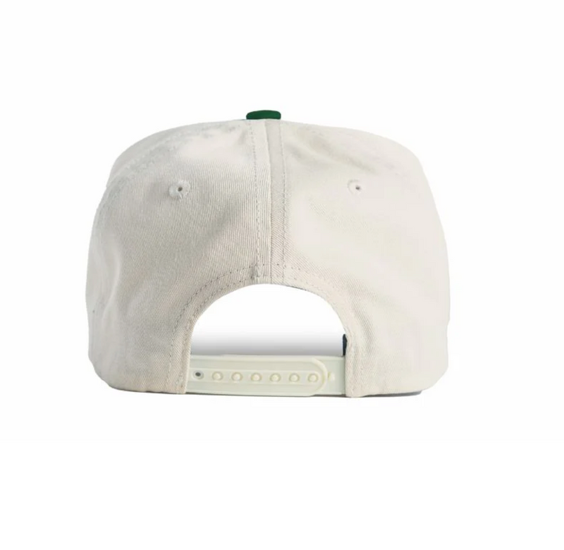 DAD GANG Horsepower Creme and Forest Green Snap Back