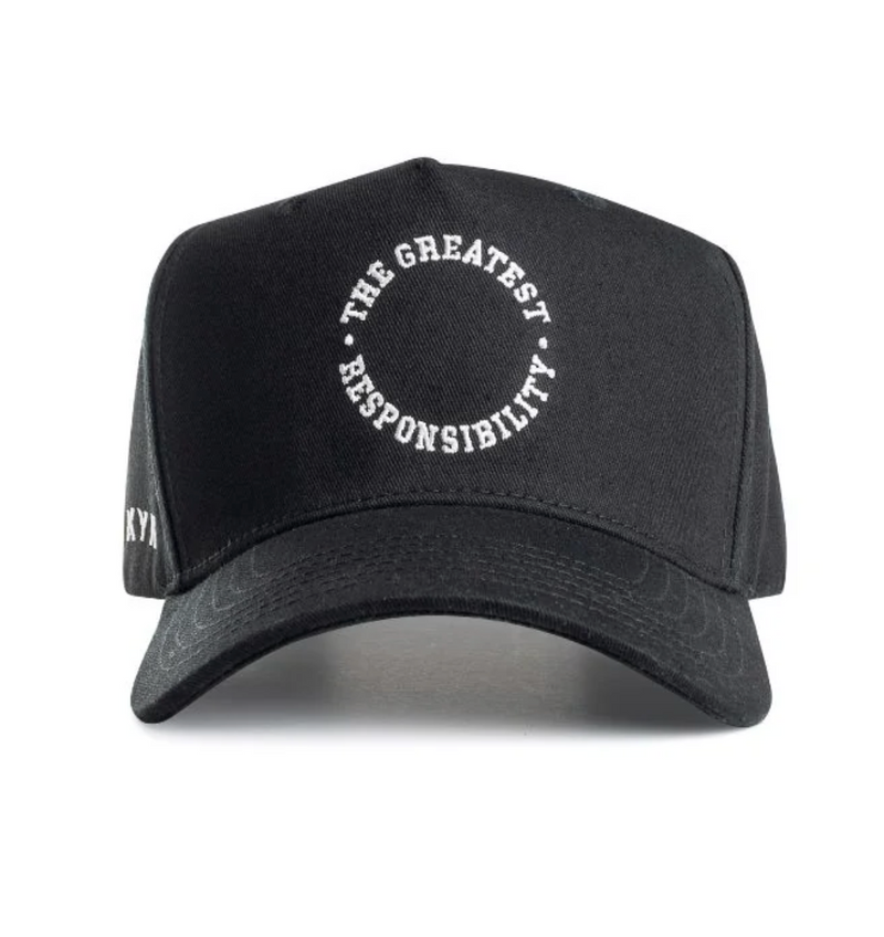 DAD GANG The Greatest Responsibility All Black Snap Back