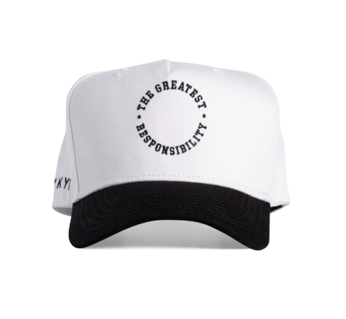 DAD GANG The Greatest Responsibility White and Black Trucker