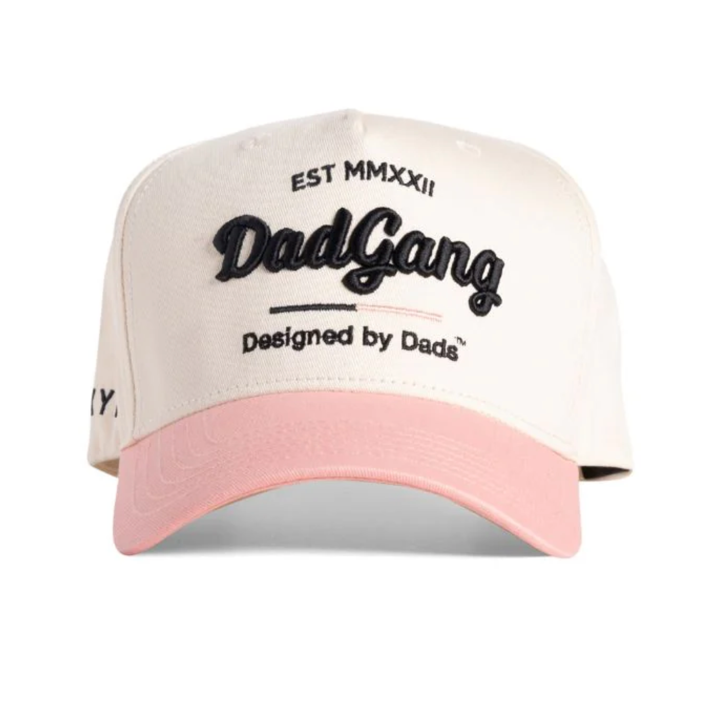 DAD GANG White and Pink Horsepower Trucker Hat