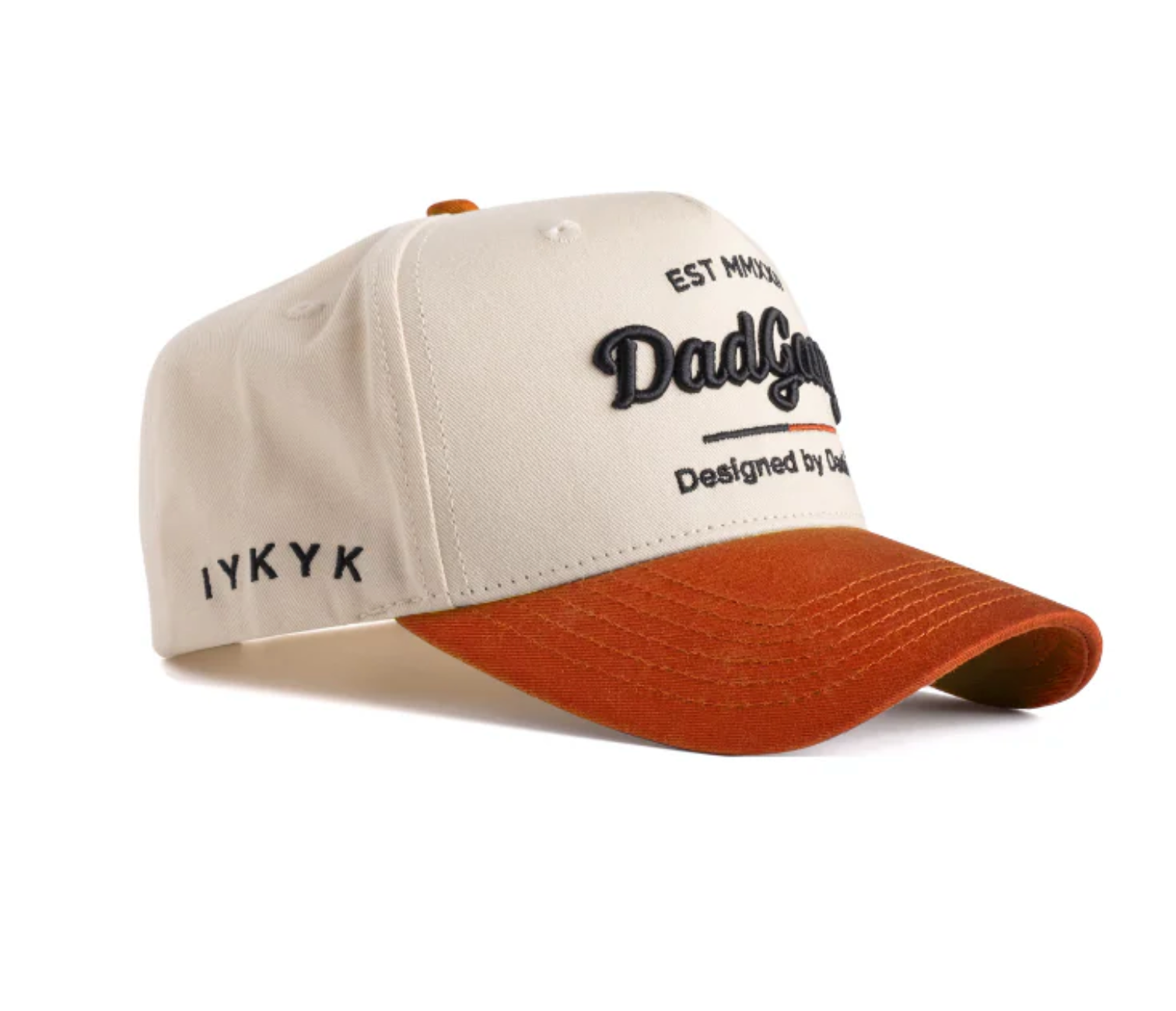 DAD GANG Creme and Burnt Orange Trucker