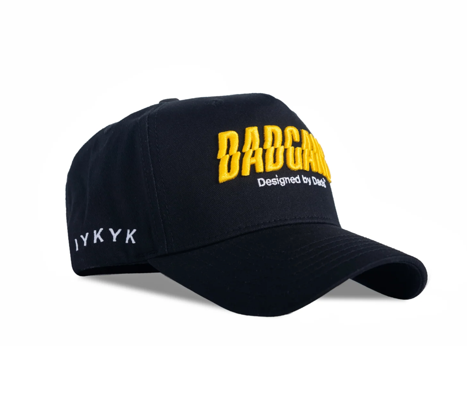 DAD GANG Black with Yellow Voltage Logo Trucker