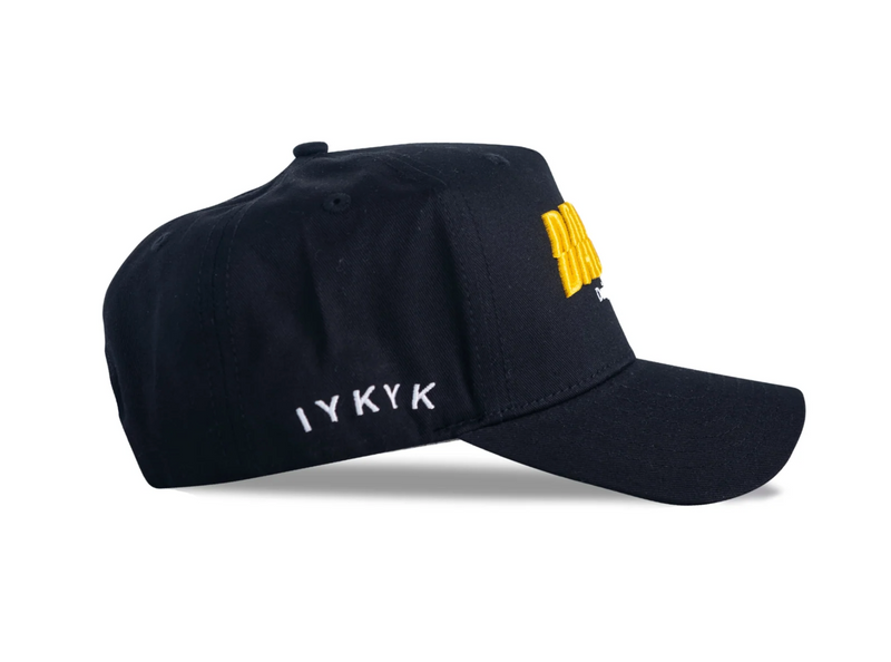 DAD GANG Black with Yellow Voltage Logo Trucker