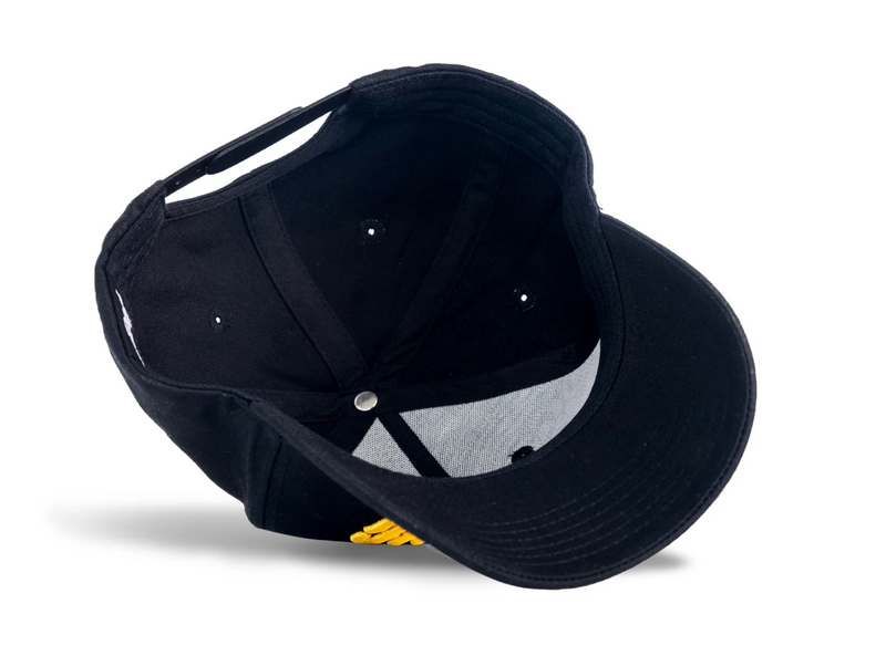 DAD GANG Black with Yellow Voltage Logo Trucker