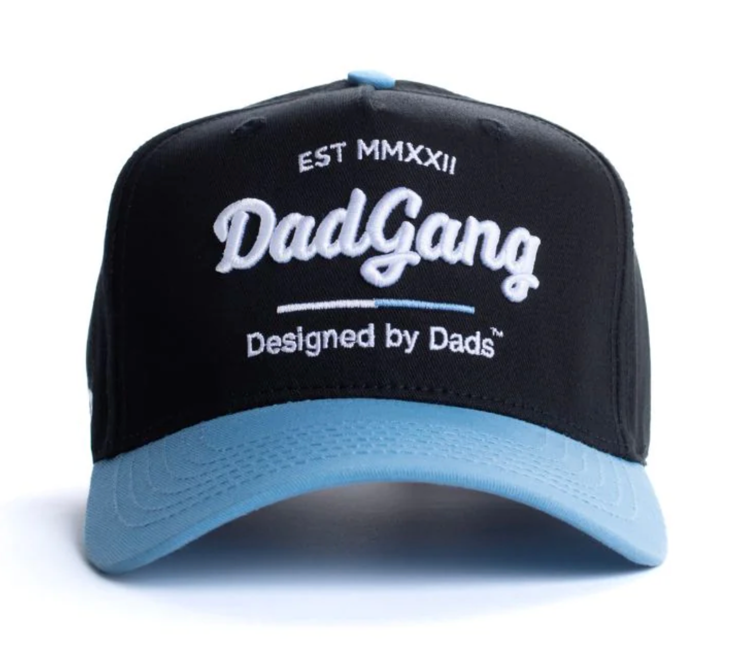 DAD GANG Black and Baby Blue Trucker