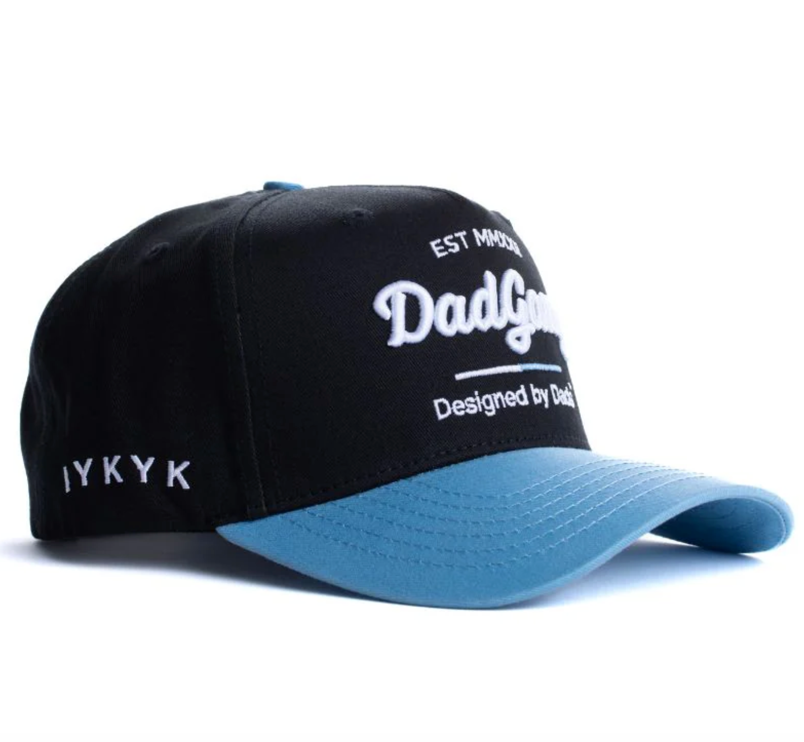 DAD GANG Black and Baby Blue Trucker