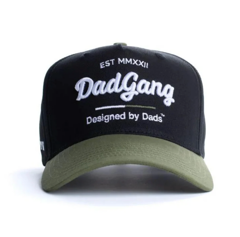 DAD GANG Black and Olive Horsepower Trucker
