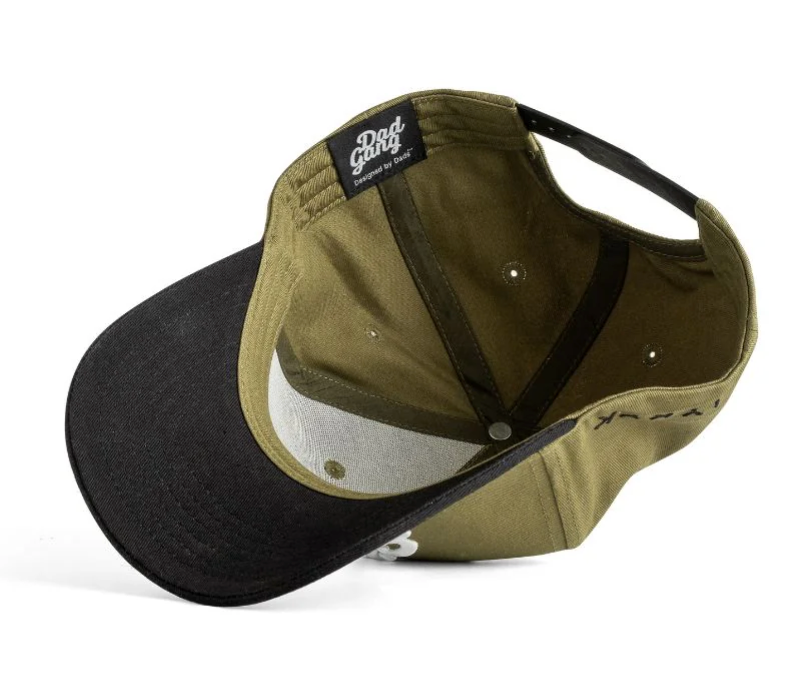 DAD GANG Olive Green and Black Trucker