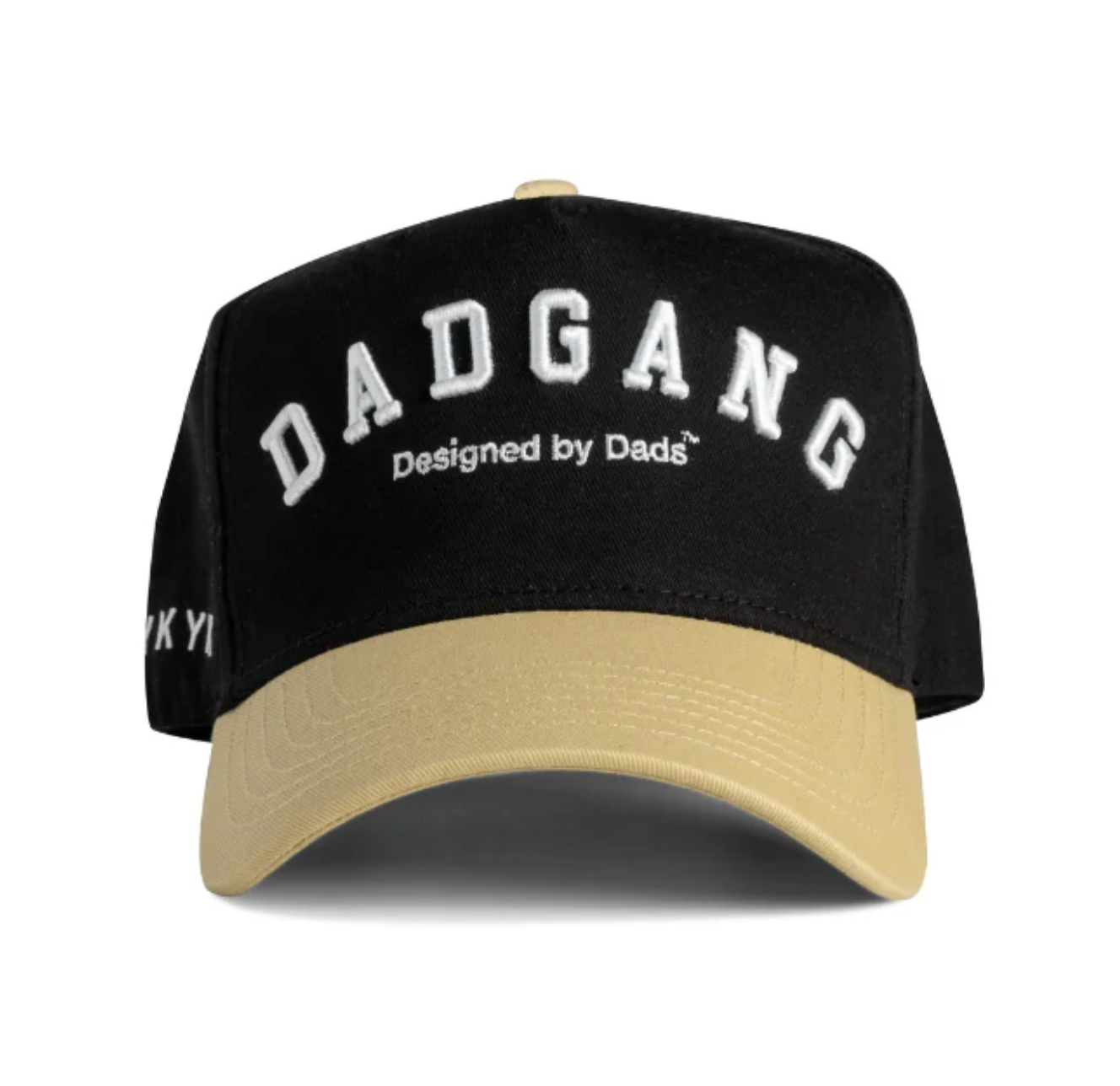 DAD GANG Script Black and Gold Trucker