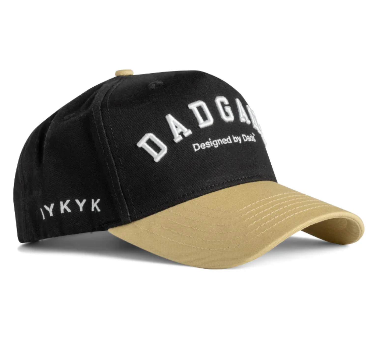 DAD GANG Script Black and Gold Trucker