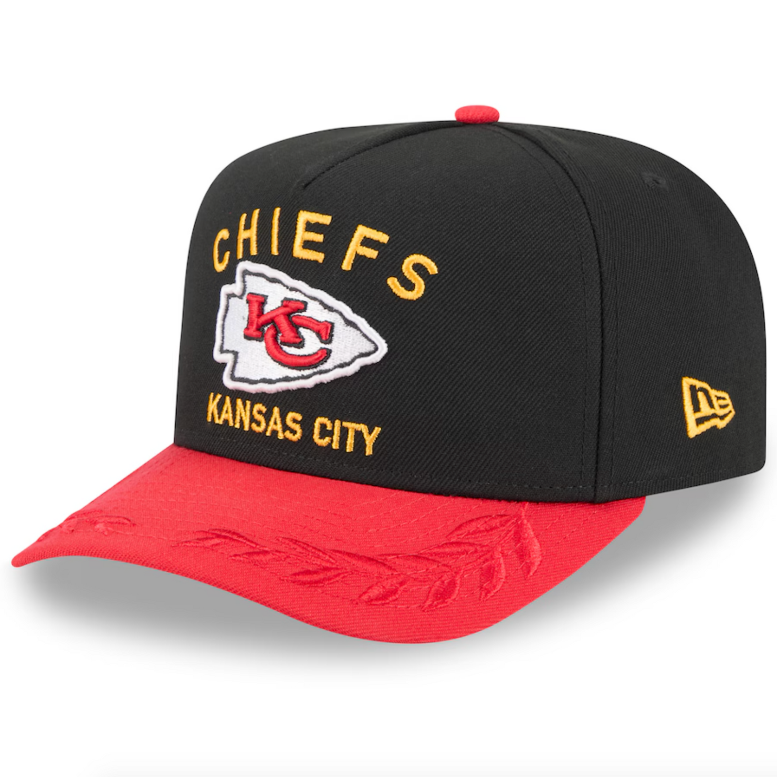 Kansas City Chiefs Black NFL25 DRAFT 950 AFrame Snap Back – CAP
