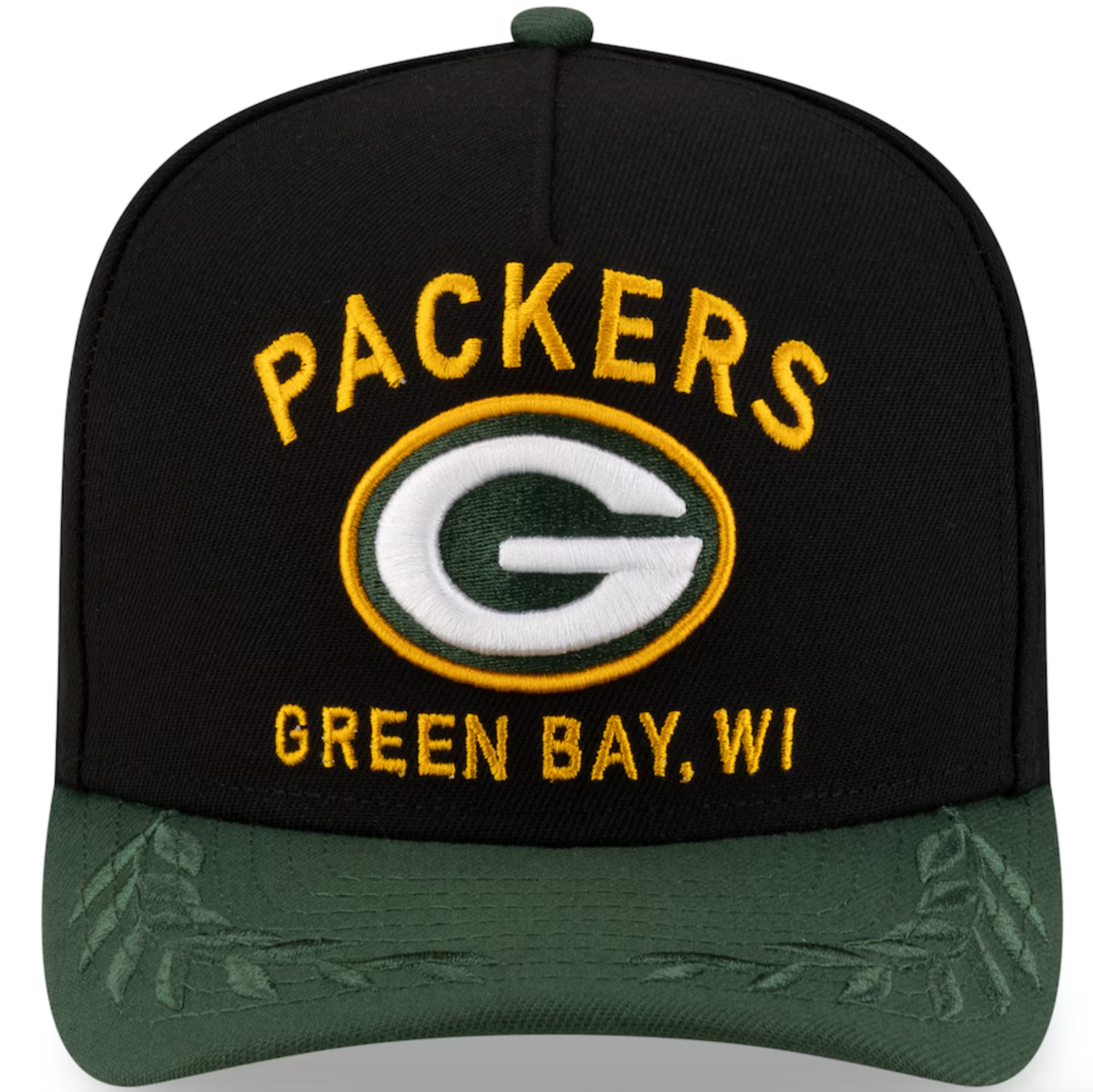 Green Bay Packers Black NFL25 DRAFT 950 AFrame Snap Back
