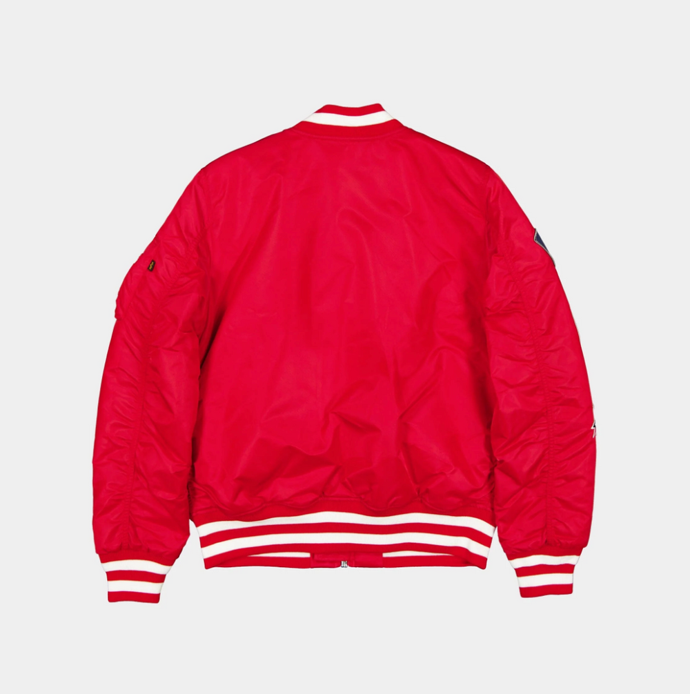 New York Yankees フード付きジャケット New York Yankees Red Bomber Jacket New Era X Alpha