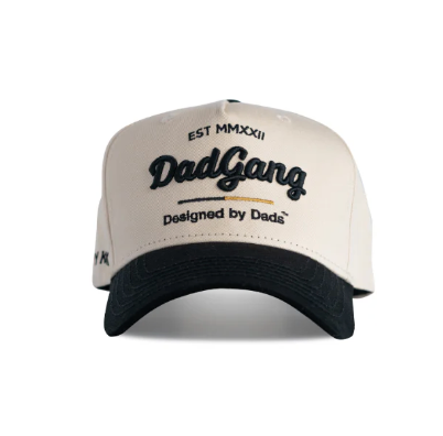 DAD GANG Cream and Black Trucker Snapback
