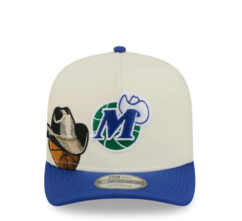 Dallas Mavericks HWC Chrome White 9FIFTY A-Frame Snapback