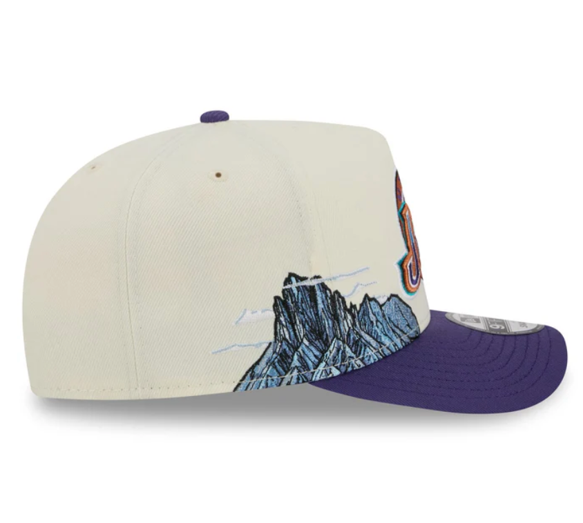 Utah Jazz HWC Chrome White 9FIFTY A-Frame Snapback