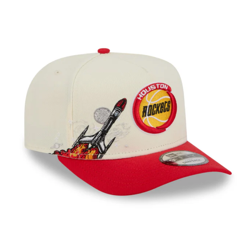 Houston Rockets HWC Chrome White 9FIFTY A-Frame Snapback
