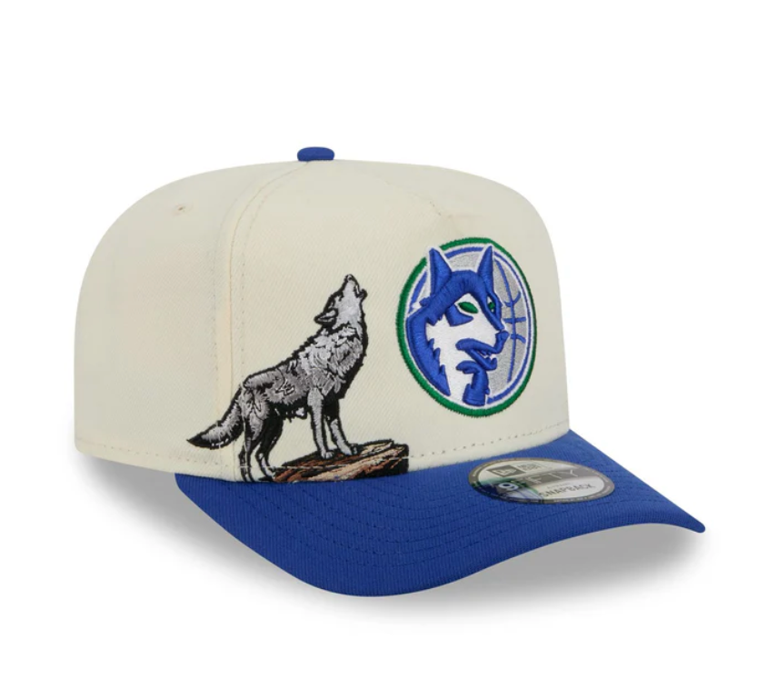 Minnesota Timberwolves HWC Chrome White 9FIFTY A-Frame Snapback
