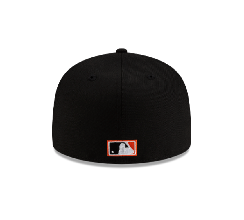 Baltimore Orioles All Black "Bird logo" 50Th Anniversary 59FIFTY Fitted