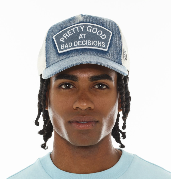 Cult of Individuality Denim Pretty Good at Bad Decisions Trucker Hat