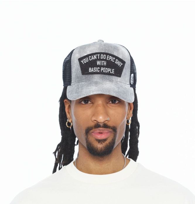 Cult of Individuality Cant do Epic/ Grey Velour Trucker Hat