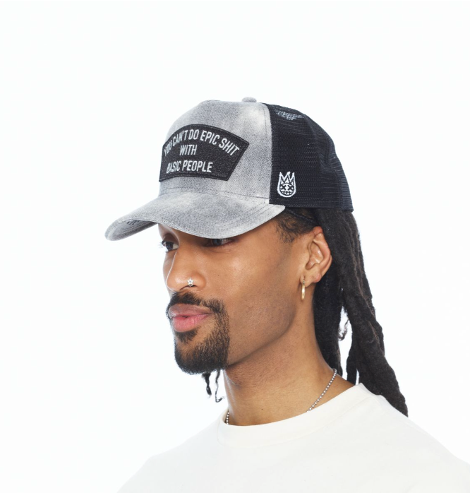 Cult of Individuality Cant do Epic/ Grey Velour Trucker Hat