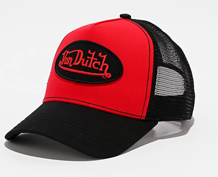 Von Dutch Red and Black Trucker
