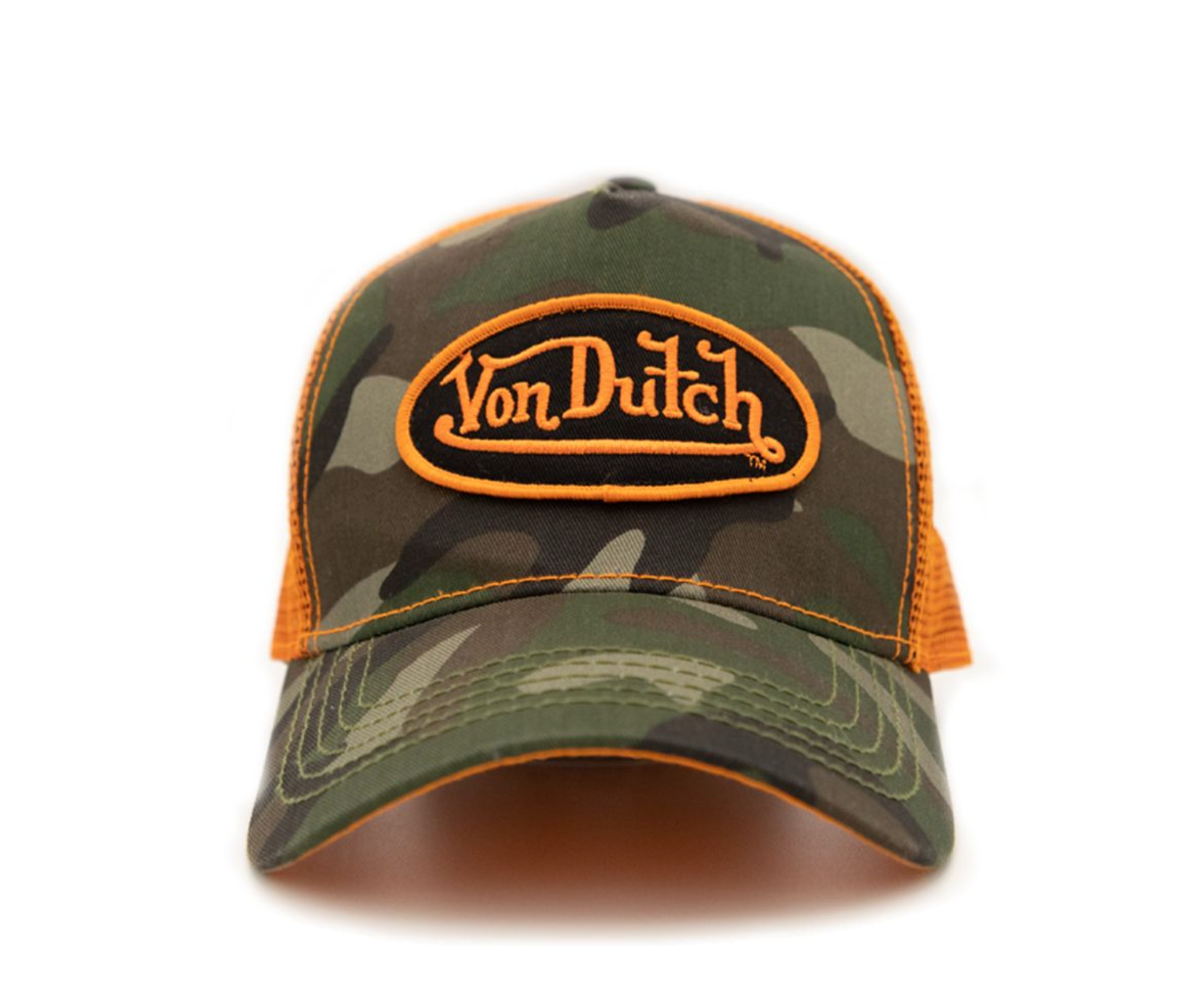 Von Dutch Camo Orange Trucker