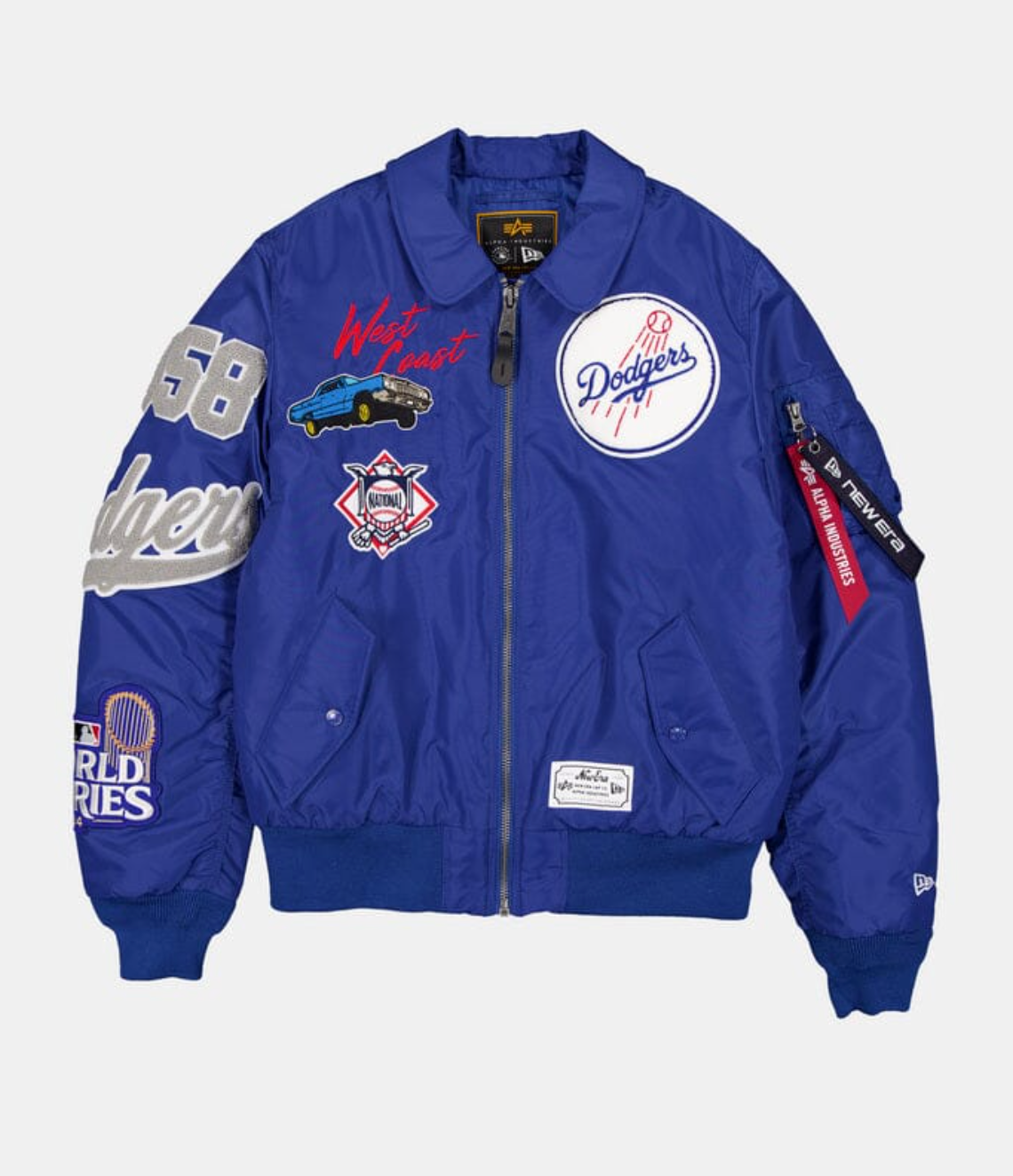 Los Angeles Dodgers Royal Alpha Industries COLLARED BOMBER JACKET