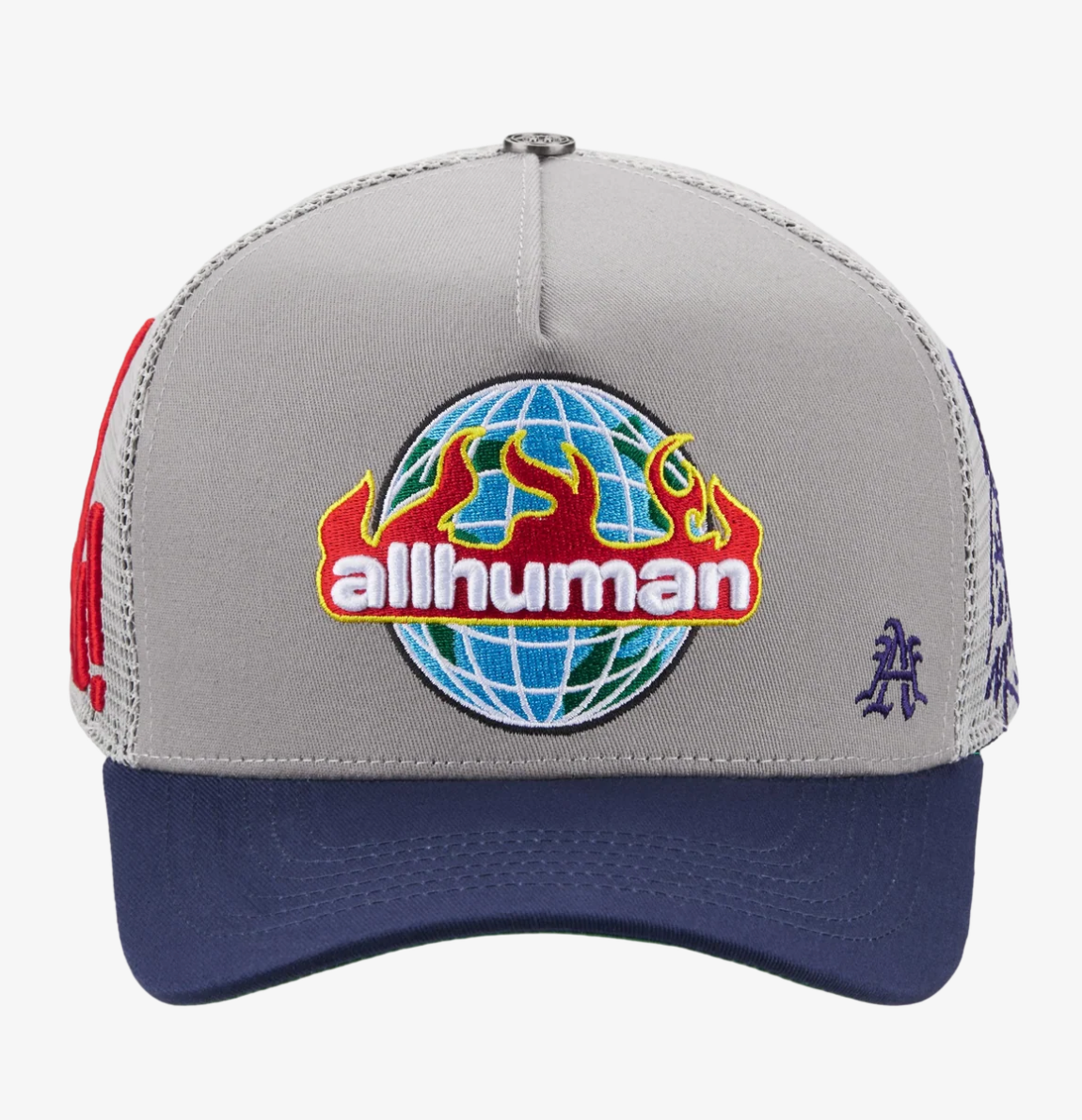 All Human Silo Grey Blue Trucker