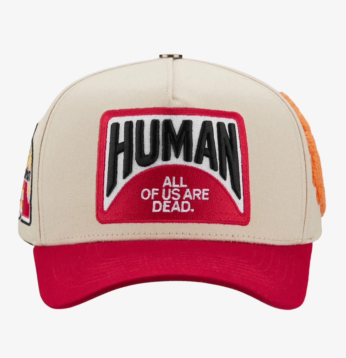 All Human EBT Creme and Red Trucker