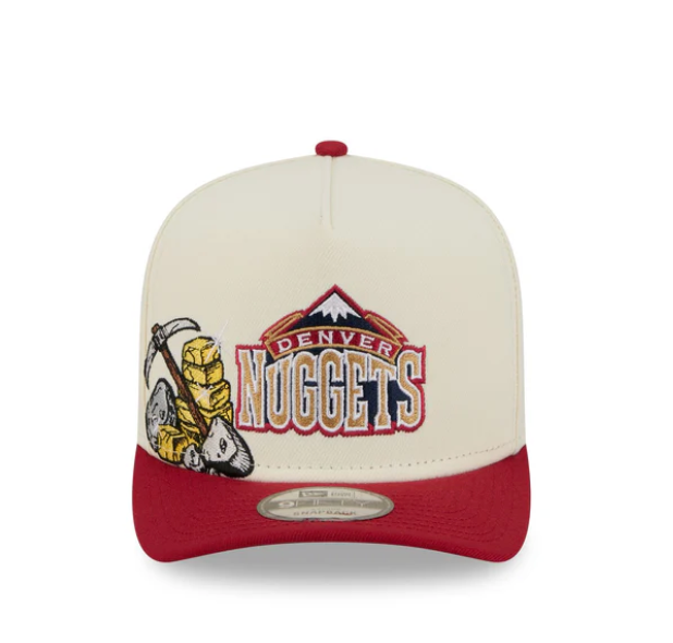 Denver Nuggets HWC Chrome White 9FIFTY A-Frame Snapback