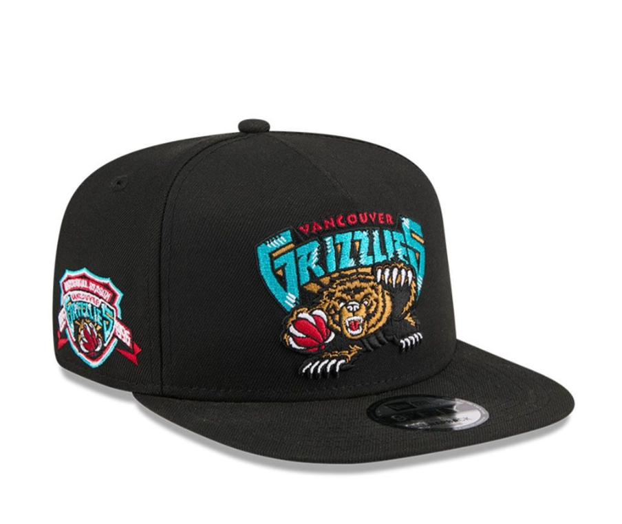 Vancouver Grizzlies Black HWC AFrame 95-96 Inaugural Anniversary Snap Back
