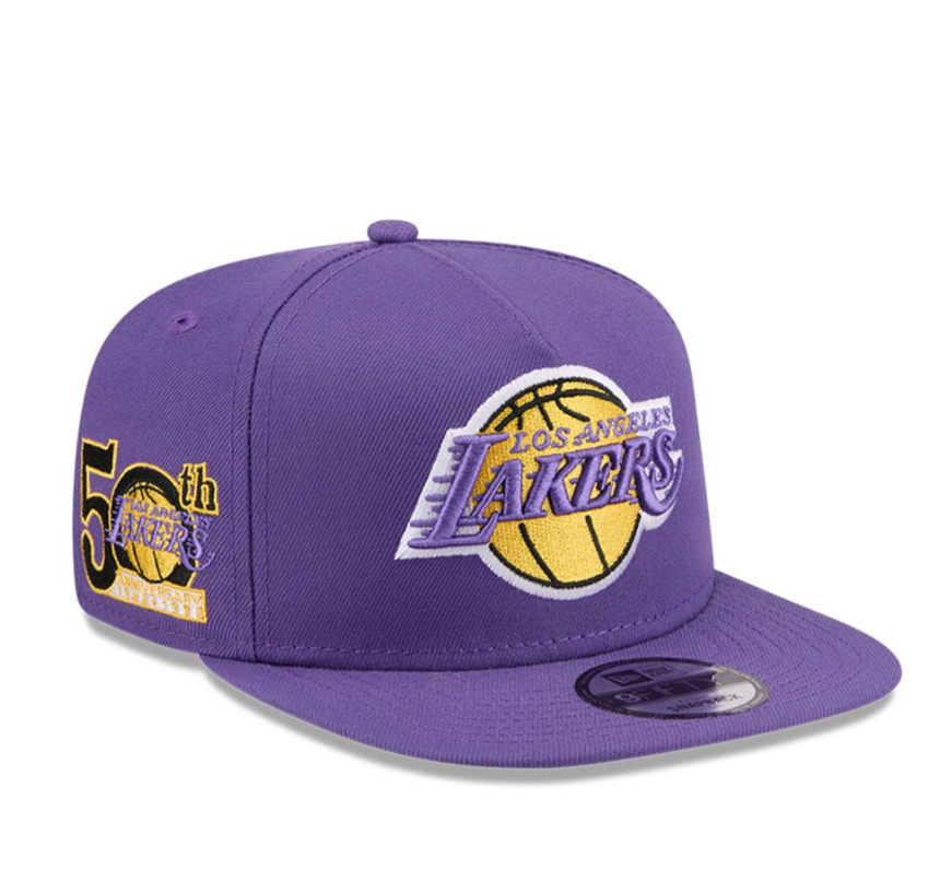 Los Angeles Lakers Purple HWC AFrame 50Th Anniversary Snap Back