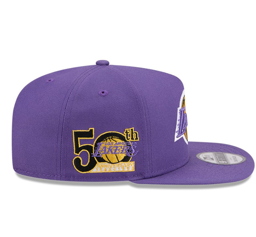 Los Angeles Lakers Purple HWC AFrame 50Th Anniversary Snap Back