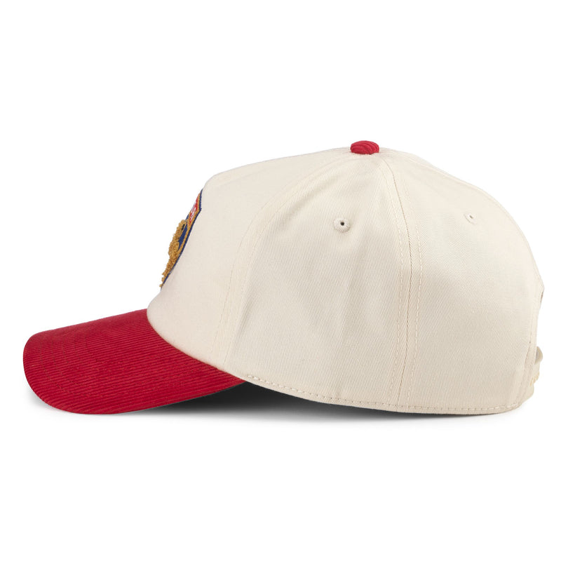 Florida Panthers Creme and Red Corduroy Snap Back