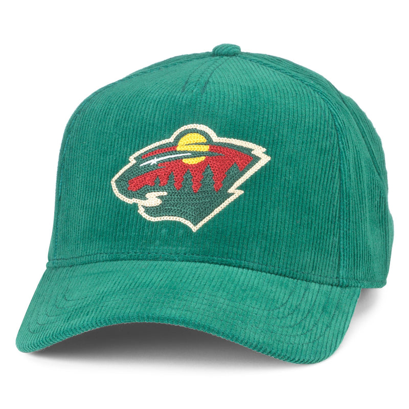 Minnesota Wild All Green Corduroy Snap Back