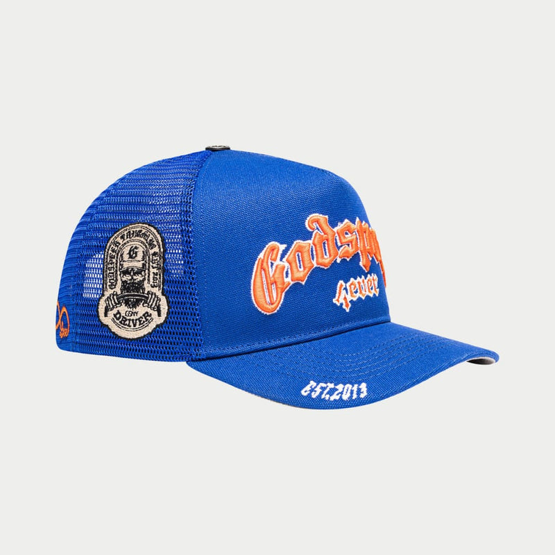 GODSPEED Forever Royal Blue & Orange Trucker Hat