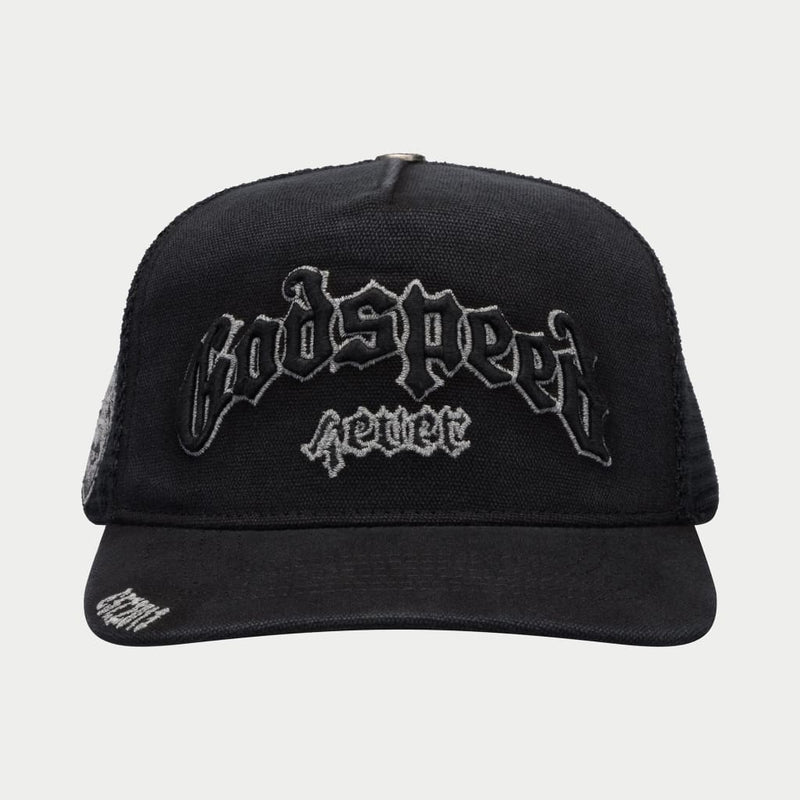 GODSPEED FOREVER TRUCKER HAT (VINTAGE BLACK)