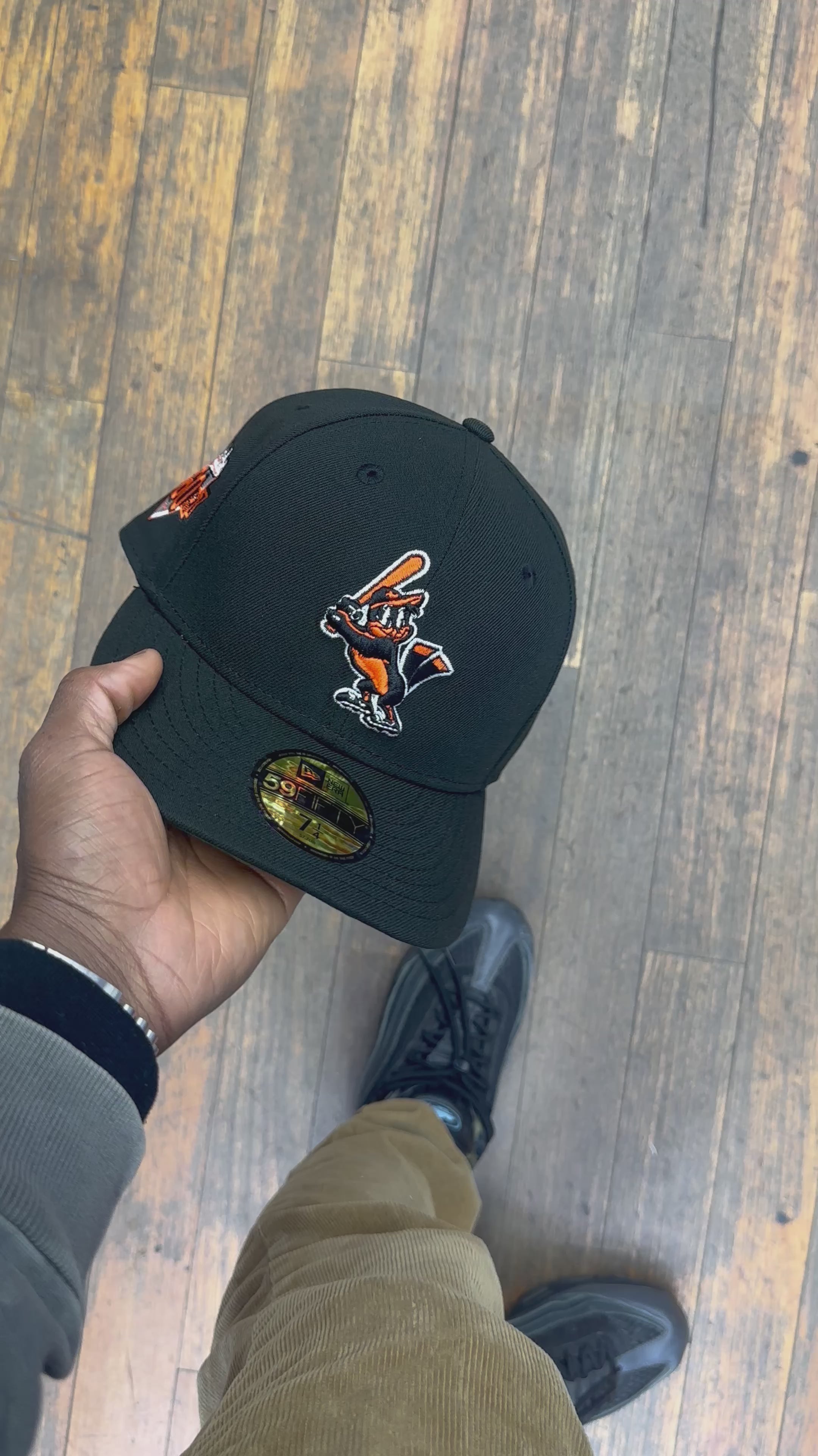 Baltimore Orioles All Black Bird Batterman 60Th Anniversary