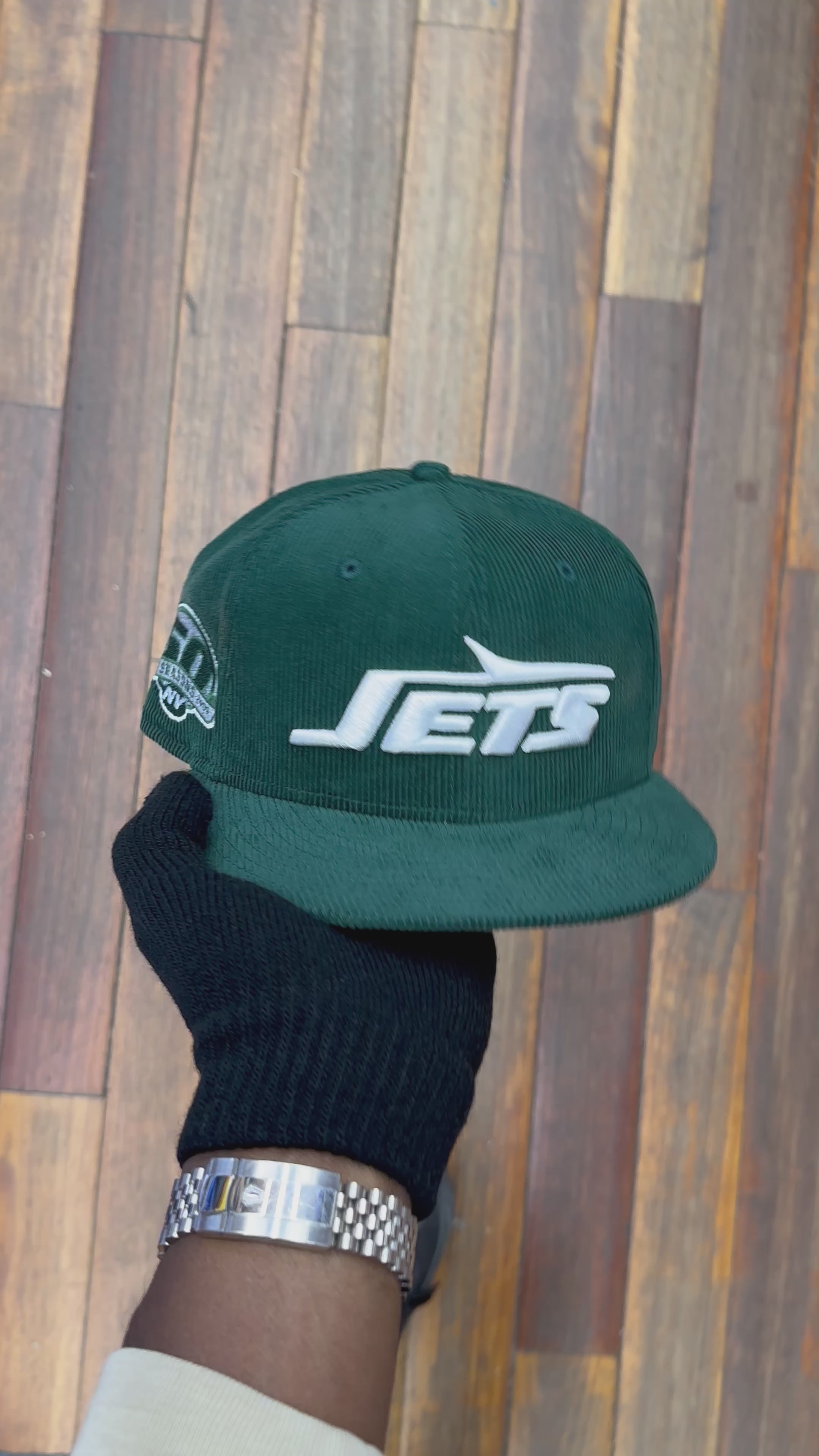 New York Jets Dark Green Corduroy 50th Anniversary 5950 Fitted