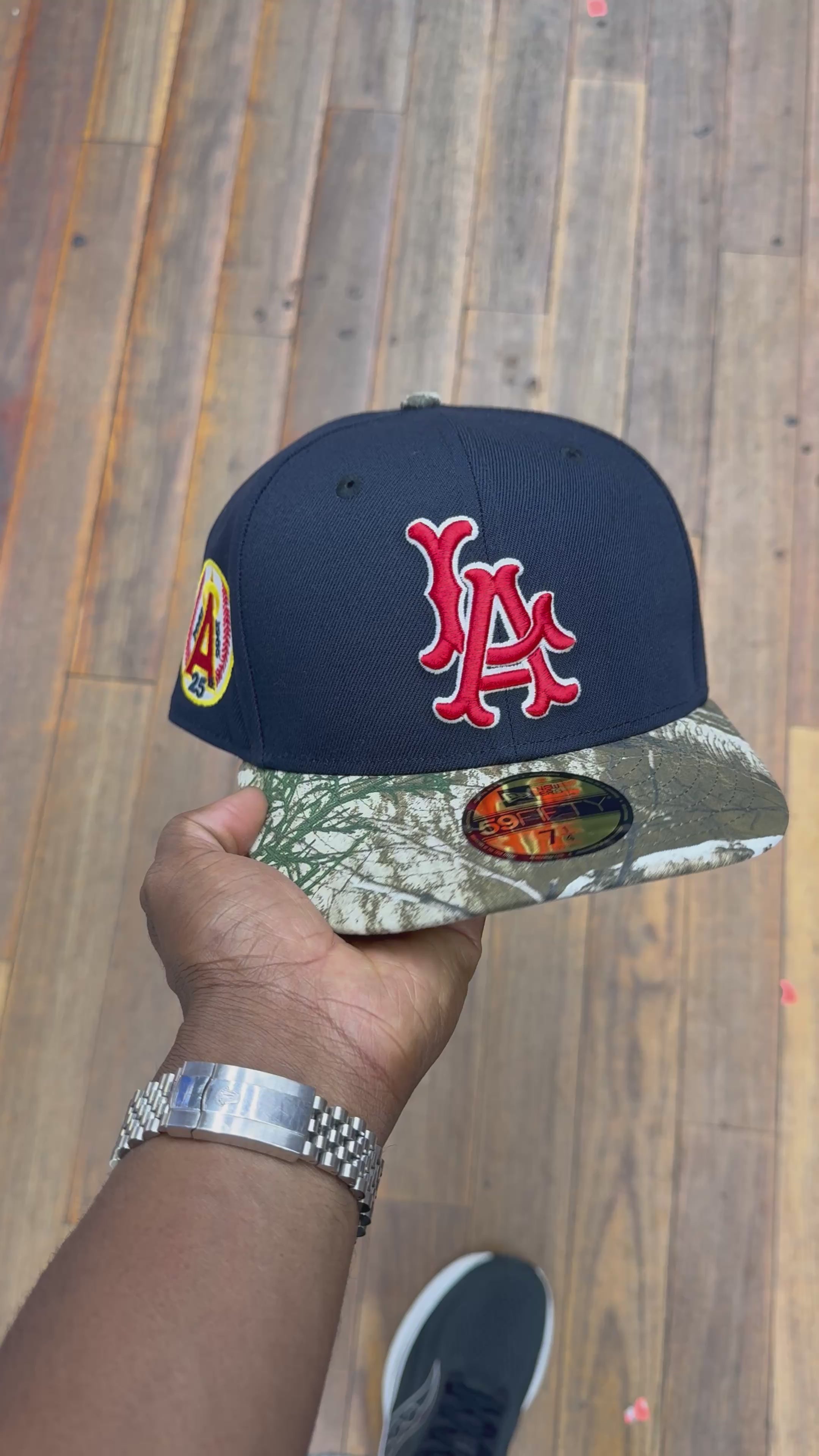 Los Angeles Angels Navy Blue and Real Tree