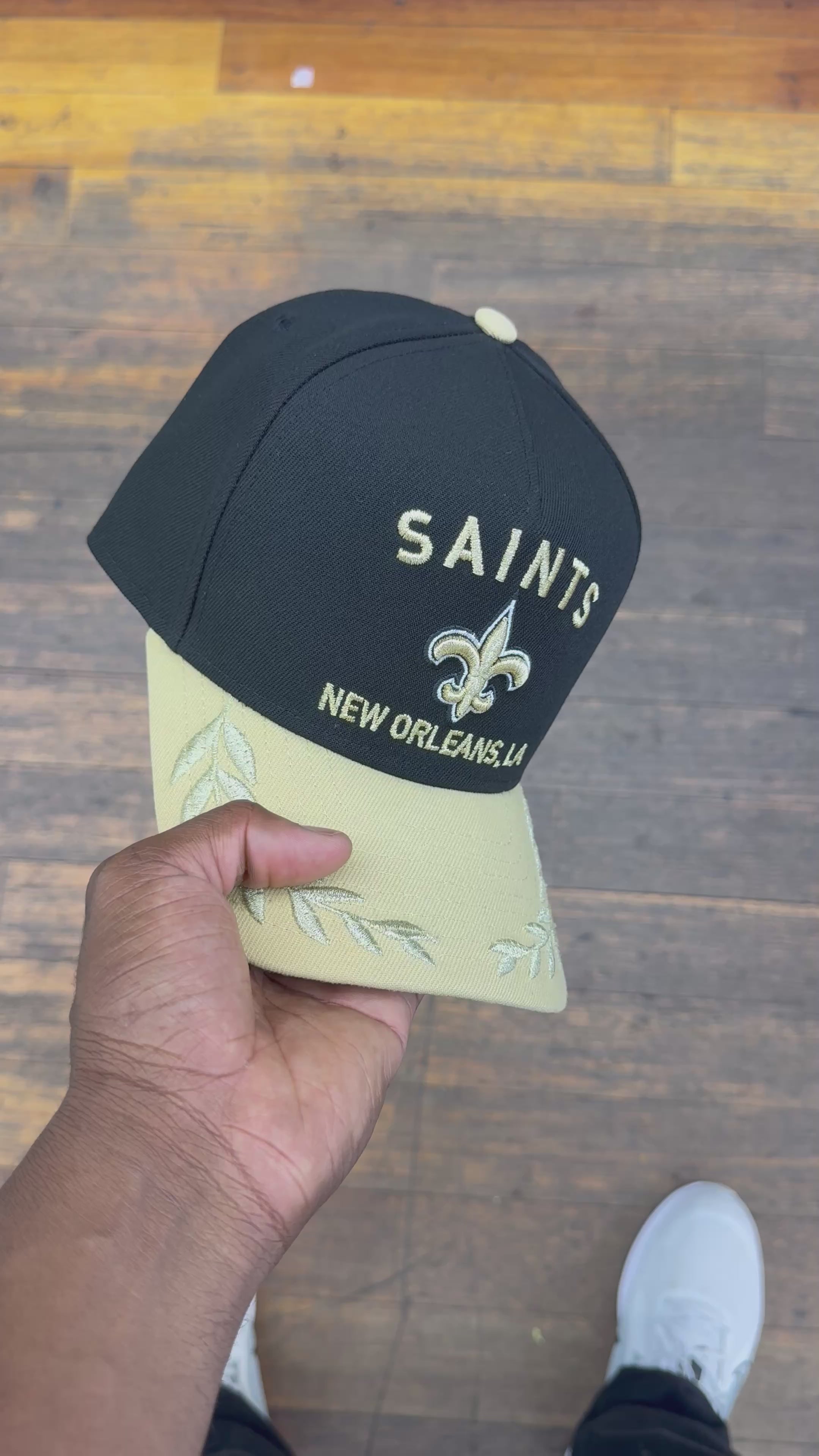 New Orleans Saints Black NFL25 DRAFT 950 AFrame Snap Back