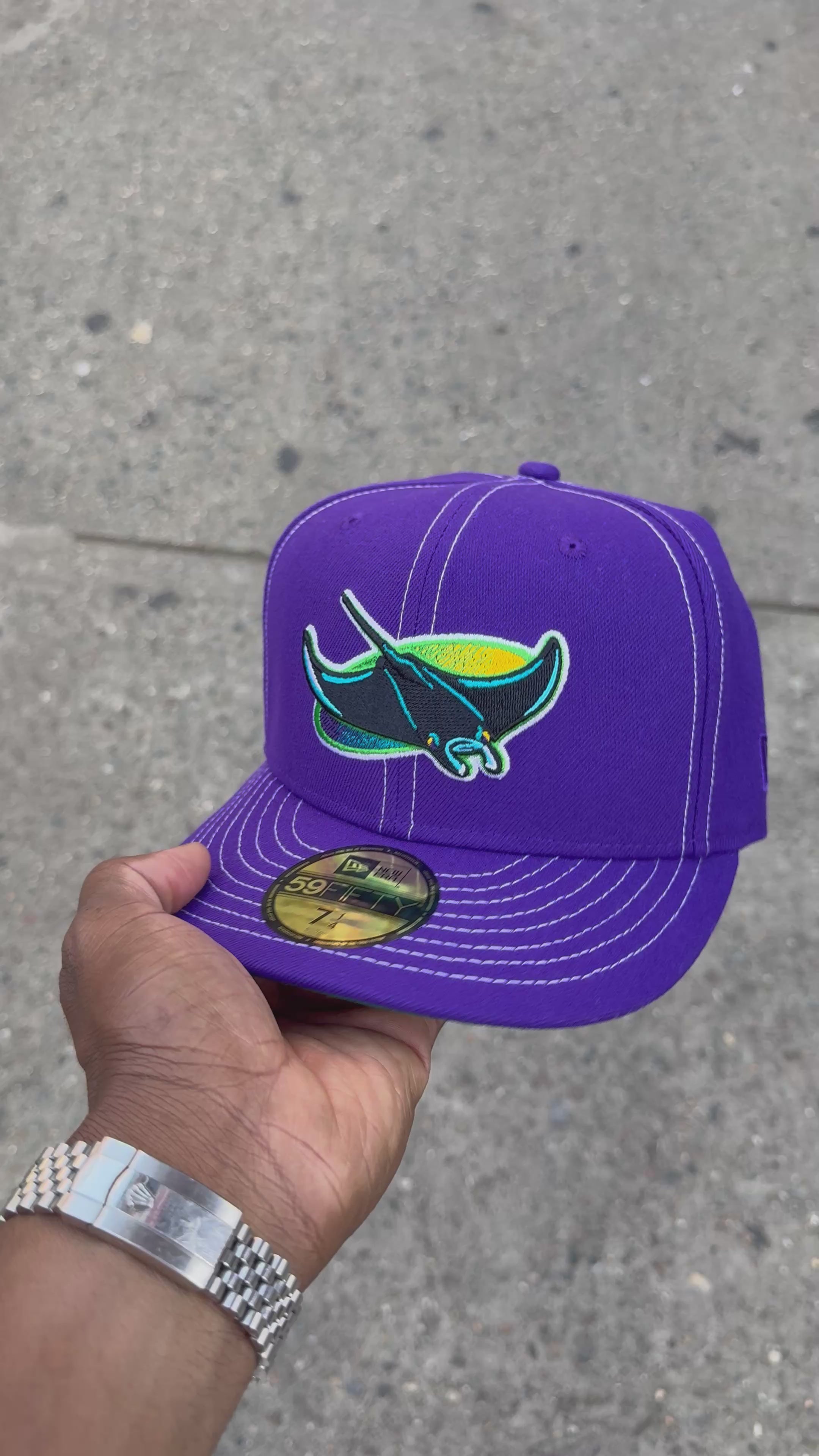 Tampa Bay Rays All Purple w/ Contrast Stich 20 Years