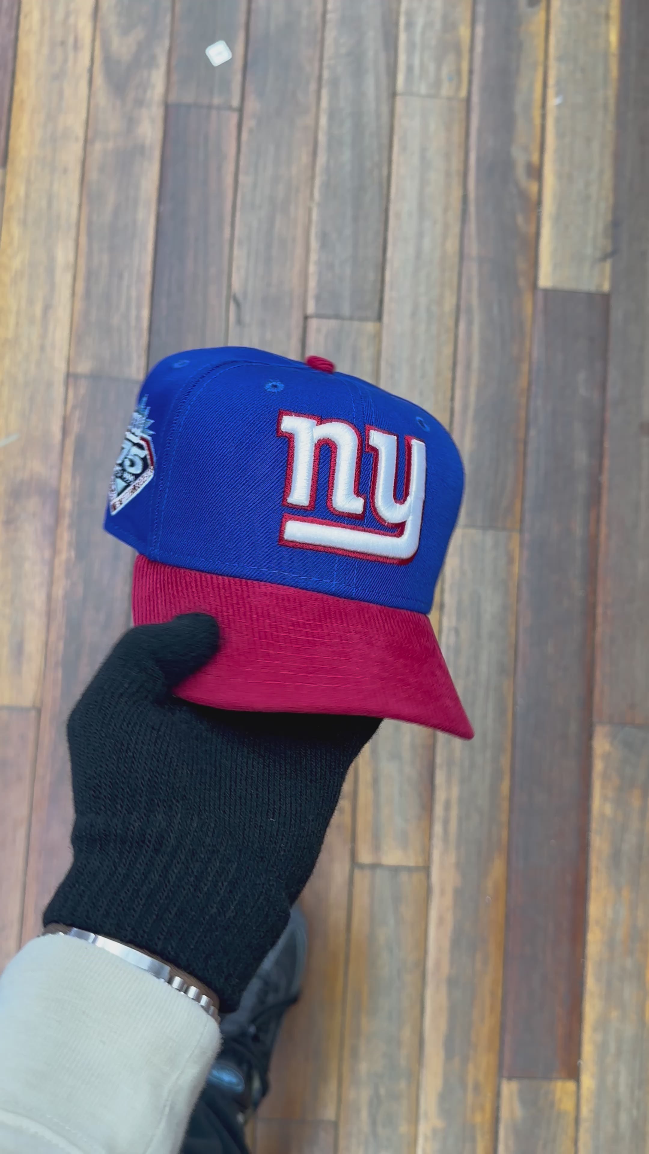 New York Giants Royal Blue & Red Corduroy 75Th