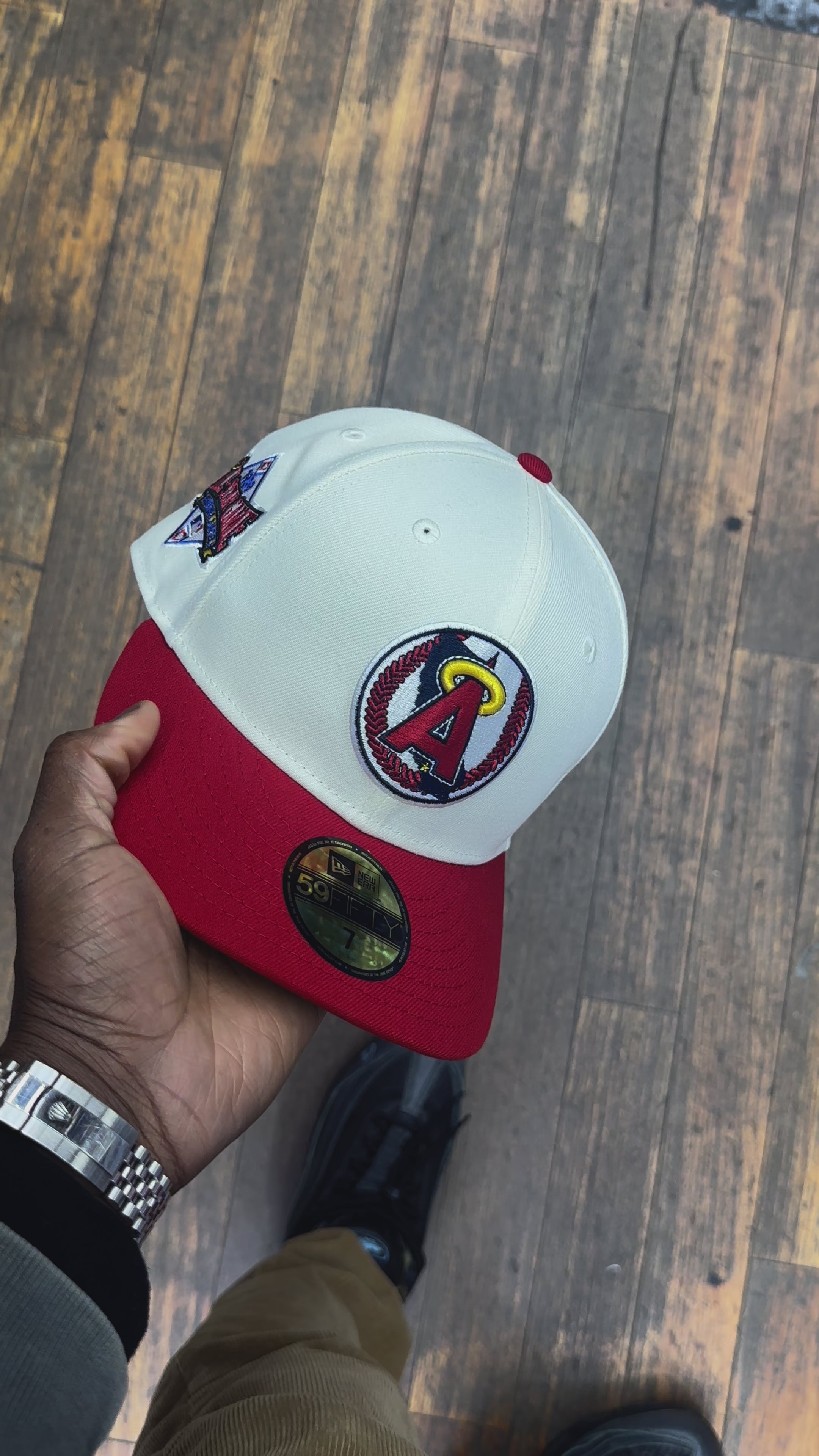 California Angels Chrome Creme White & Red 1989 All Star Game