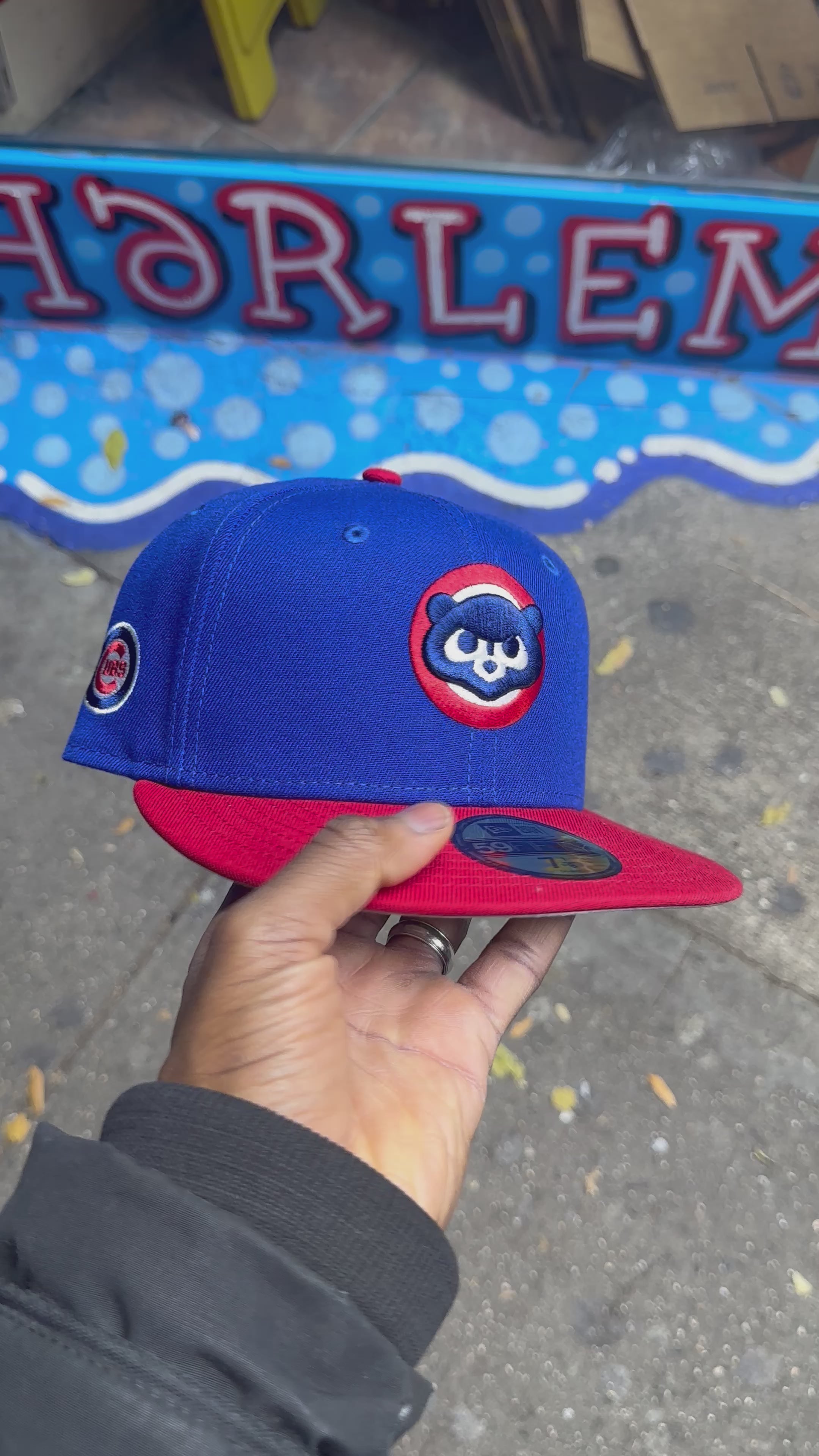 Chicago Cubs Royal Blue & Red Angry Bear Logo